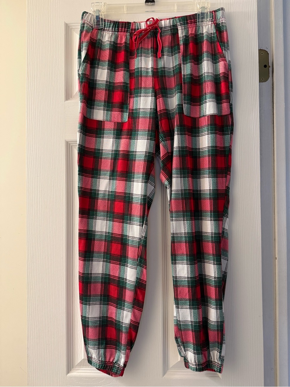 Red & Green Plaid Drawstring Lounge Pants